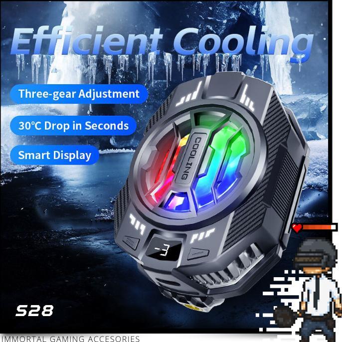 BEST SELLER [IM] S28 FUNCOOLER BACKCLIP 15W GAMING LIVE STREAMING KIPAS PENDINGIN UTK HP SMARTPHONE 