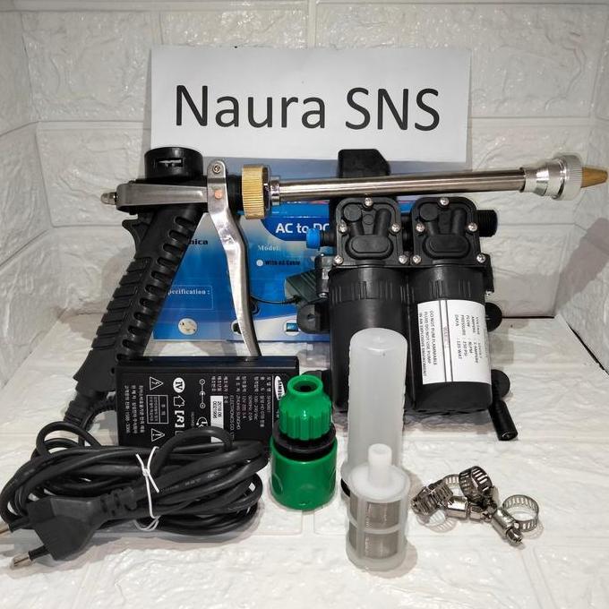 DEAL TERBAIK - MESIN POMPA AIR DC 250 PSI GUN ZET METAL +TABUNG SABUN TANPA SELANG