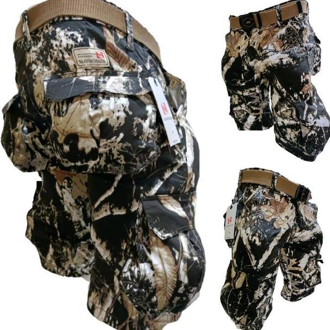 Celana Pendek Tactical Gunung Army Cargo Katun Model Cardinal Kargo Loreng Import