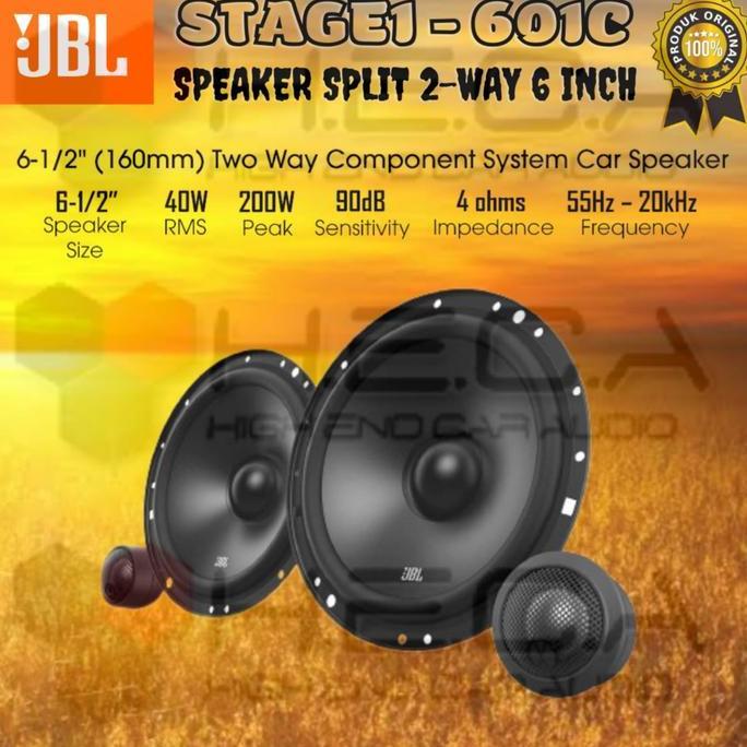 BEBAS ONGKIR - JBL Stage1 601C Speaker Split 6.5" Inch 2-way Pintu Mobil Stage 1601C