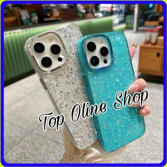 IPHONE 13 / PRO / MAX CASE PLATING GRADIENT GRITTER BLING HARD SOFT