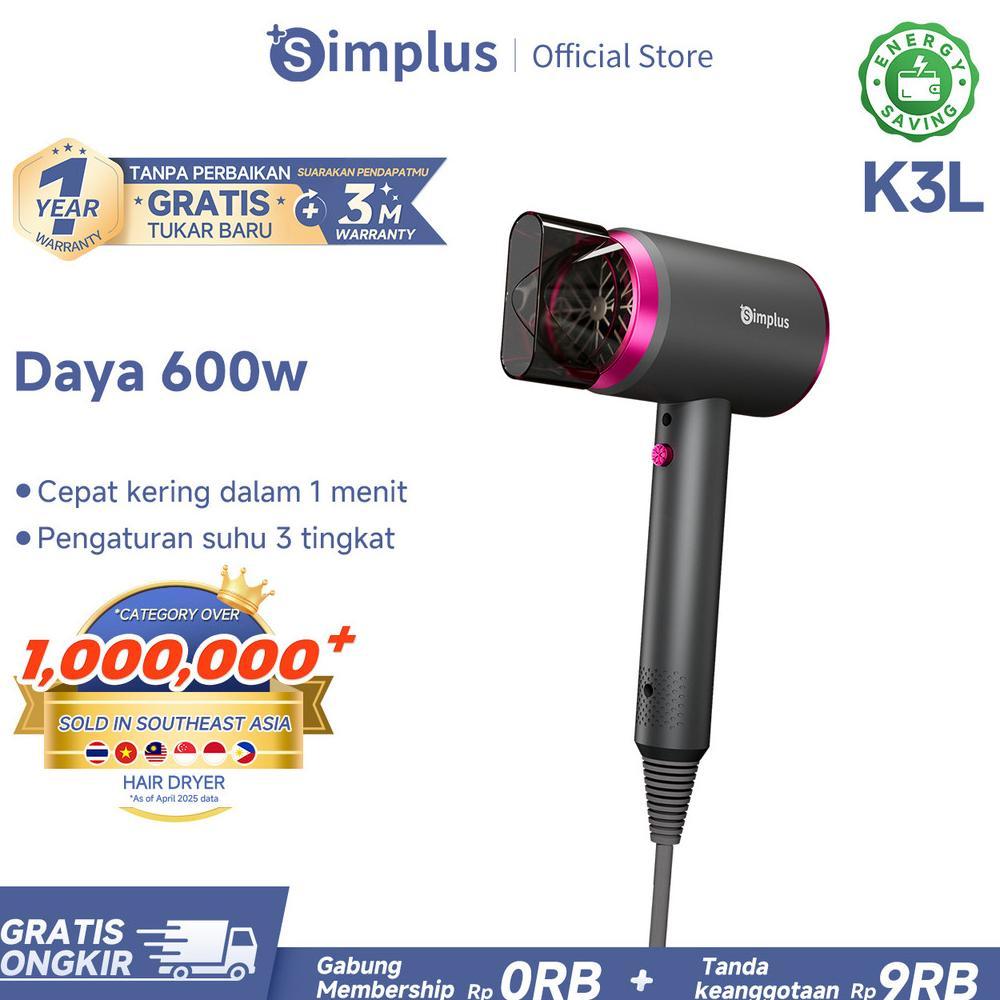 NEW Simplus Hair Dryer Low Watt 600w Pengering Rambut Portable Cepat Kering [terbaik][terlaris]