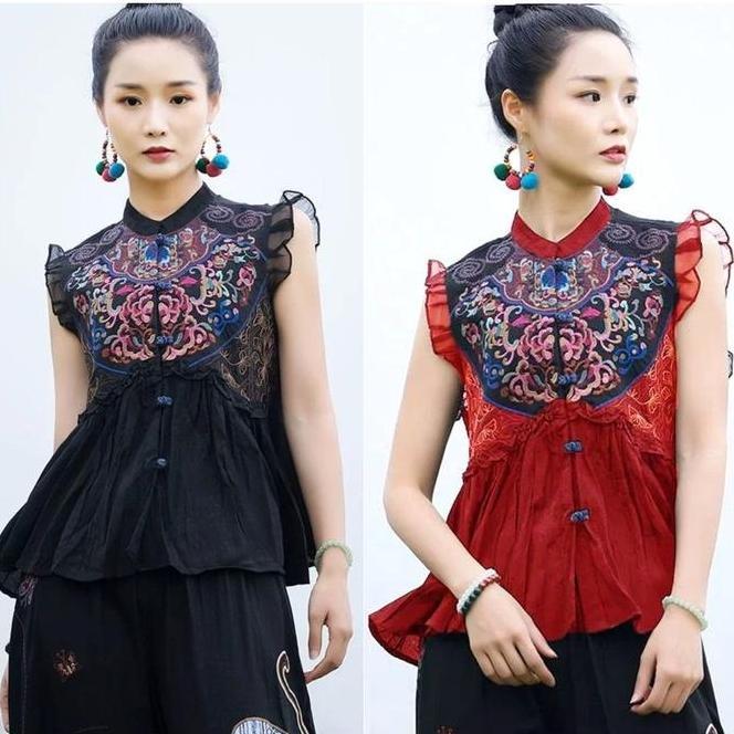 Jc Kwon Baju Jc Kwon Baju Kwan Blouse Etnik Bordir Katun