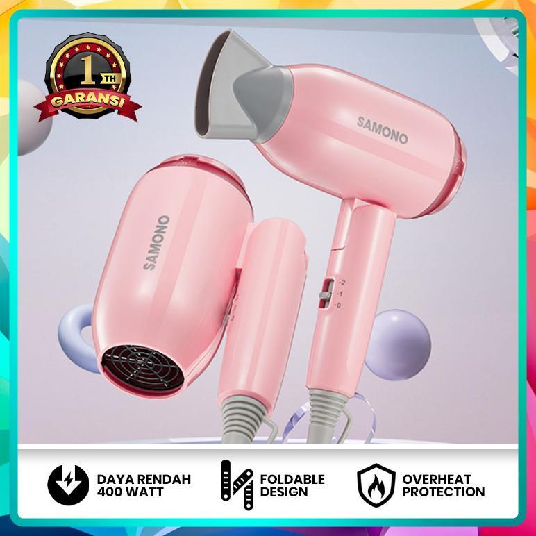 NEW Low Watt Hair Dryer Care 400 W Peach Pengering Rambut Professional Garansi 1 Tahun SW-HD02 [terb