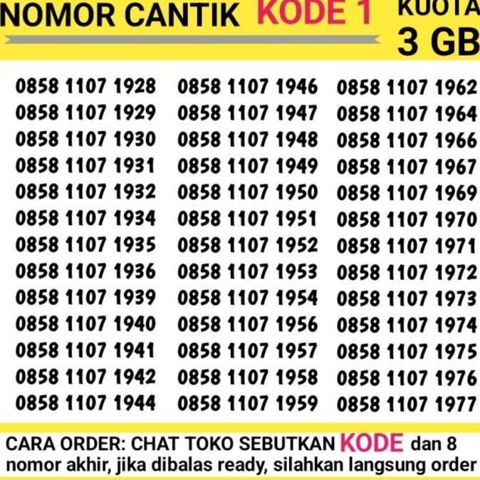 Nomor cantik indosat versi tahun lahir