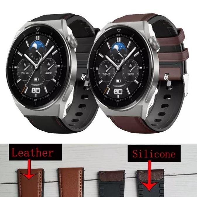STRAP TALI JAM HUAWEI WATCH GT3 / GT 3 PRO MODEL LEATHER KULIT RUBBER
