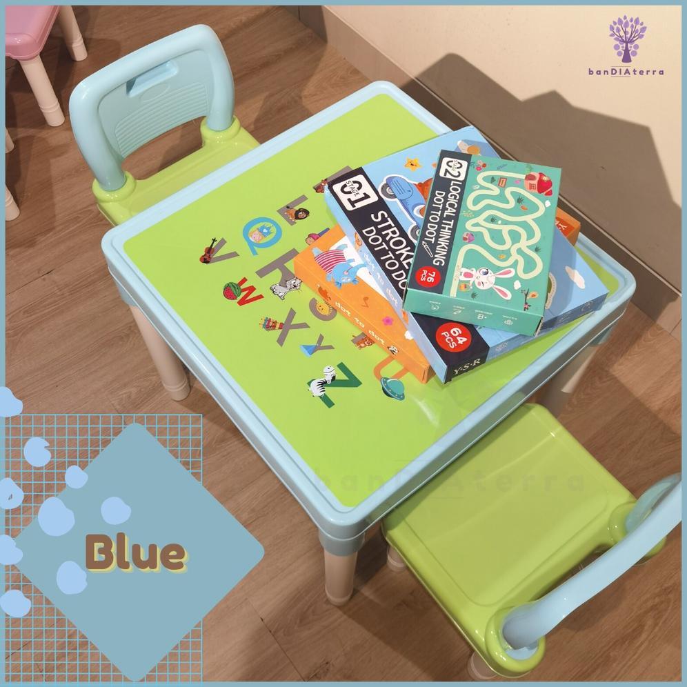 Promo Bandiaterra Study Desk + 2 Chair/ Set Meja Belajar Anak + 2 Kursi