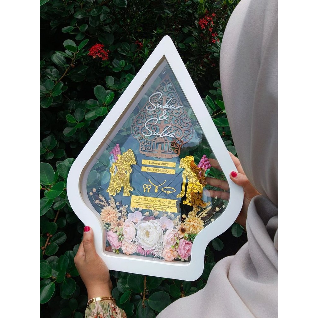 MAHAR GUNUNGAN WAYANG/MAHAR WAYANG/MAHAR JAWA/MAHAR NIKAH GUNUNGAN/FREE PACKING KAYU