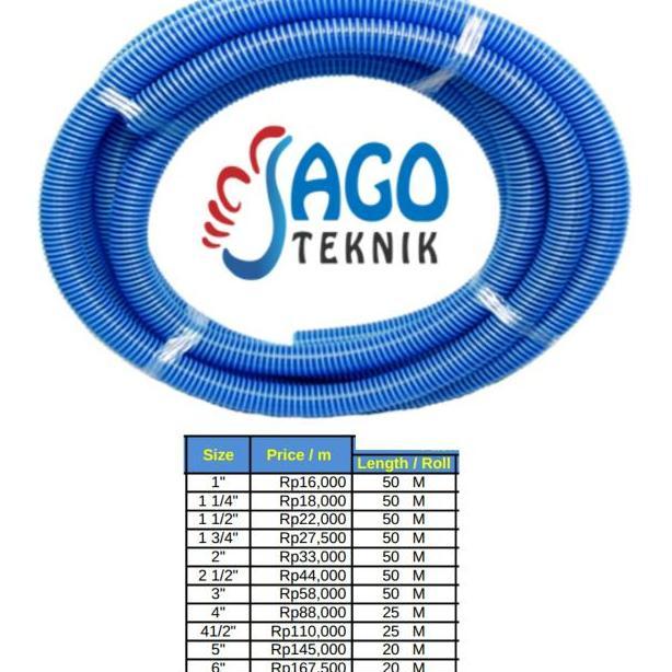 @@@@] Selang Spiral Biru 1 1/2"(50M) / Selang Spiral Untuk Pompa Air