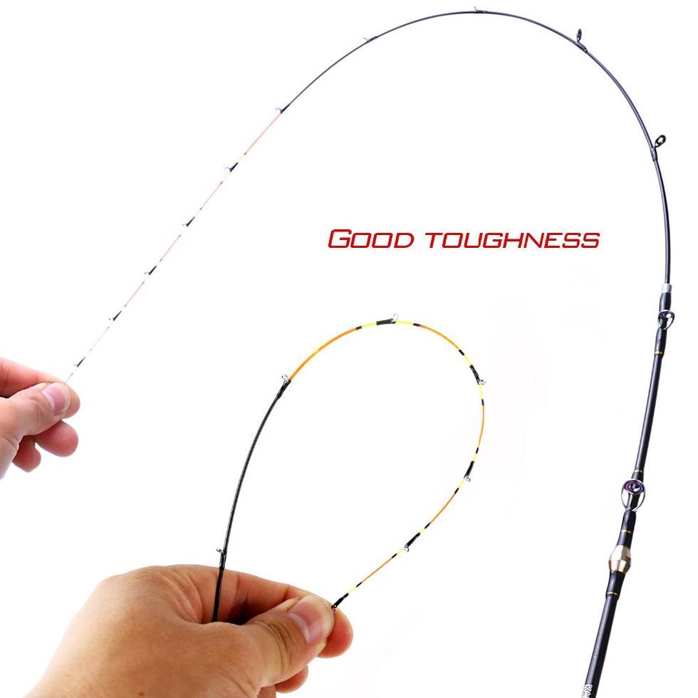 Sougayilang 120Cm Joran Pncing 12-25Lb Serat Carbon 2 Bagian Memancing Udang Joran