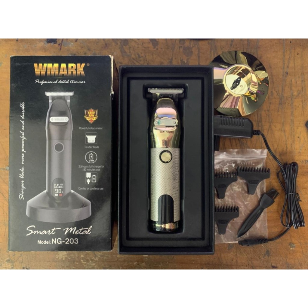 ALAT CUKUR BEKAS WMARK NG-203 GOLD LENGKAP KOTAK
