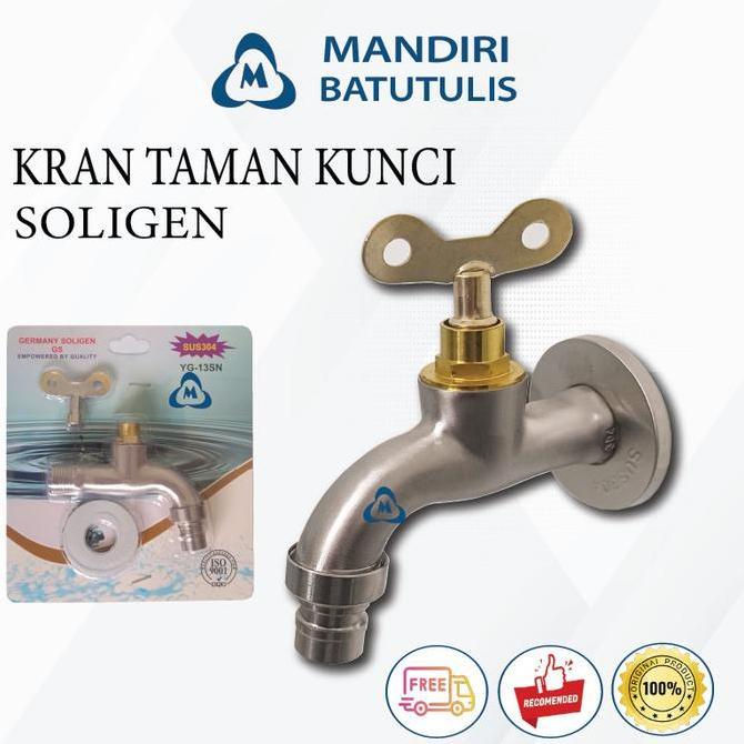 Kran Taman Kunci SOLIGEN - Keran Air Taman Kunci - Keran Pengaman - Kran Gembok drat 1/2"