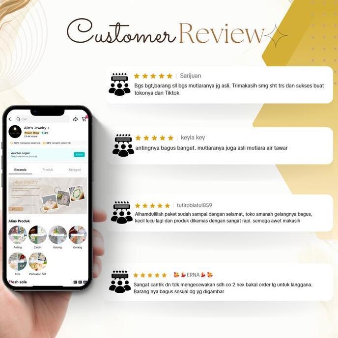 K031 Kalung Mutiara Air Tawar Asli dengan lima mutiara yang mewah dan elegant LN