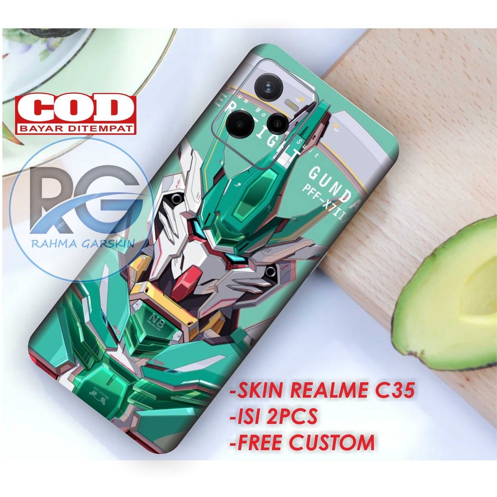 Garskin Case Realme C35 Custom Bisa COD 2Pcs