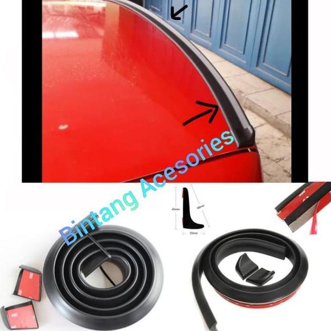 Ducktail Spoiler Mobil Hitam Sedan Timor Lis Bagasi Belakang Polos