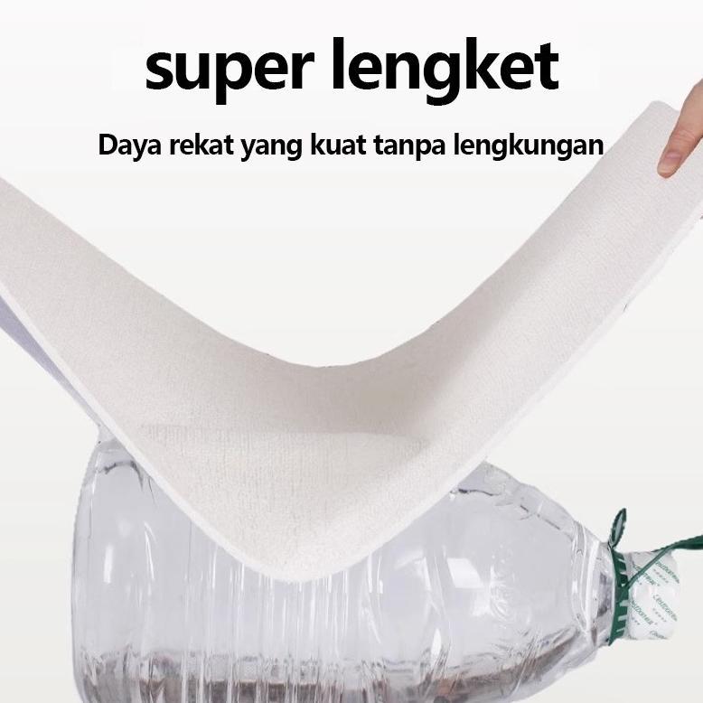 Ready Stock Zuoshu - Wallpaper Linen Roll Wallpaper Dinding Dekorasi Kamar Wallpaper Foam Sticker Di