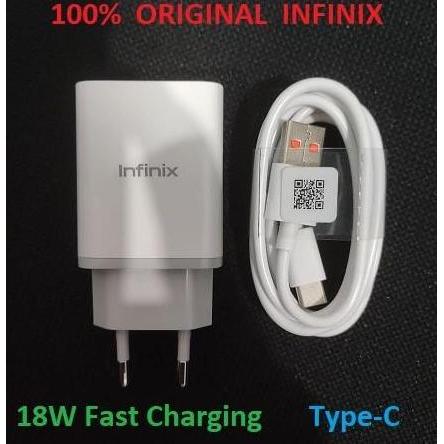 Charger INFINIX 18W Fast Charging + Type-C Cable Original