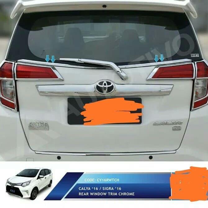 List Kaca Belakang Kaca Chrome Mobil Daihatsu Sigra