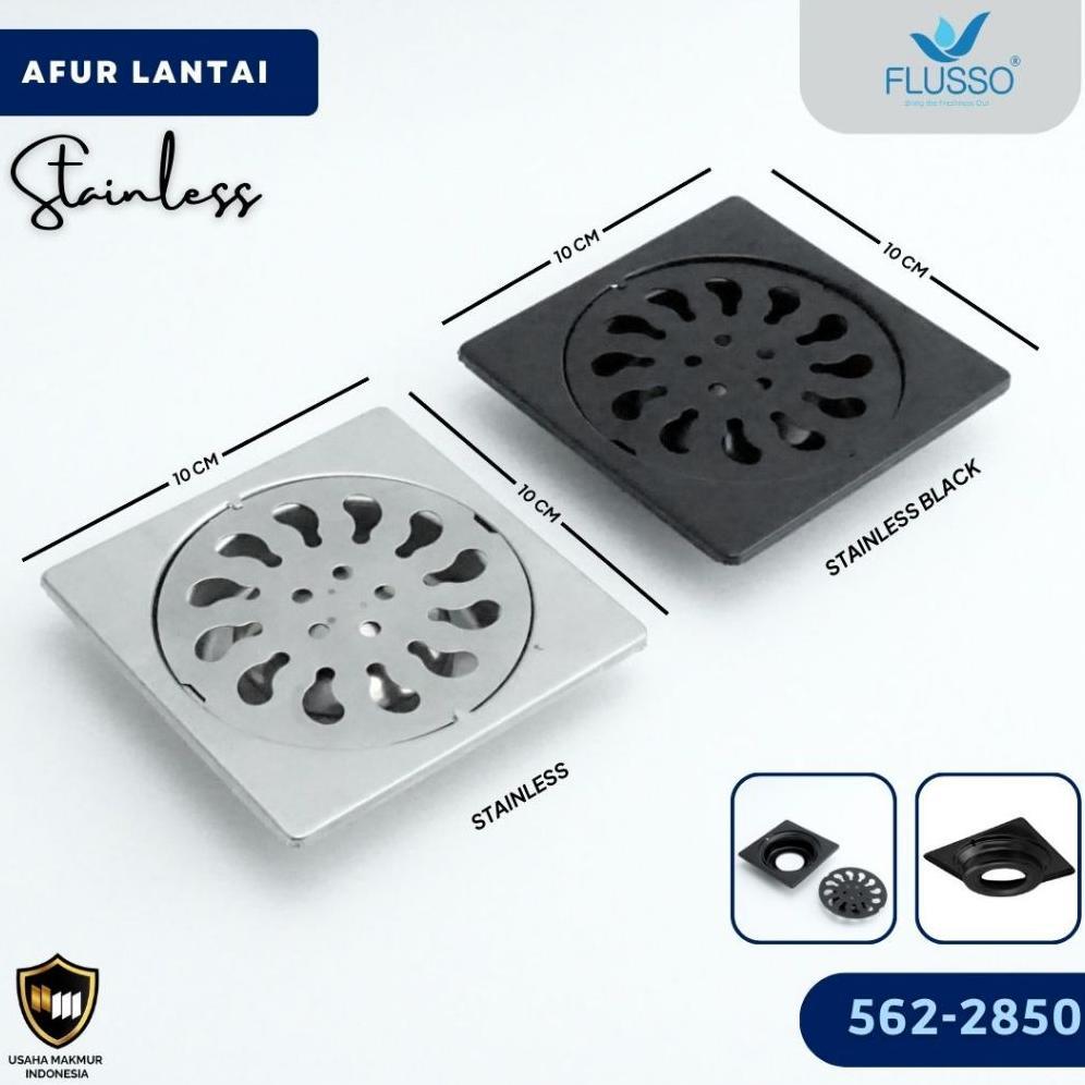 Diskon Flusso Floor Drain Afur Saringan Lantai Kamar Mandi Saringan Got Anti Bau | 2850