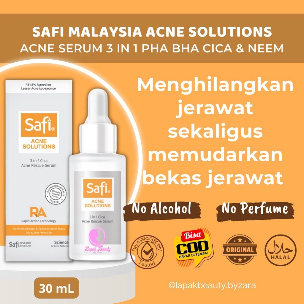 Safi Serum Acne Jerawat Bha Pha Cica Neem Serum Anti Acne Penghilang Jerawat Dan Bekas Jerawat