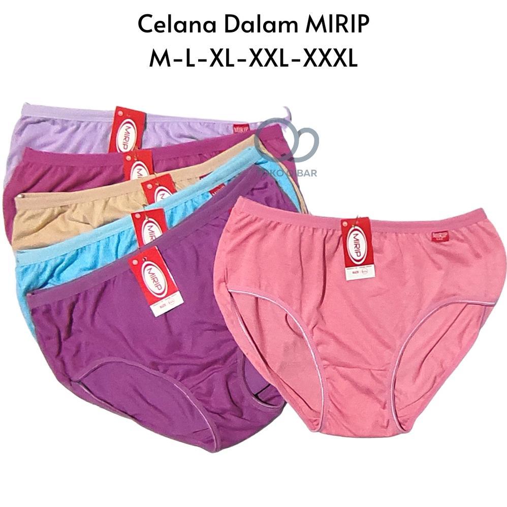 Terlaris 3 Pcs Celana Dalam Cd Wanita Polos Halus Size M-L-Xl-3L-4L-5L Undies Cewek Dewasa Remaja Ju