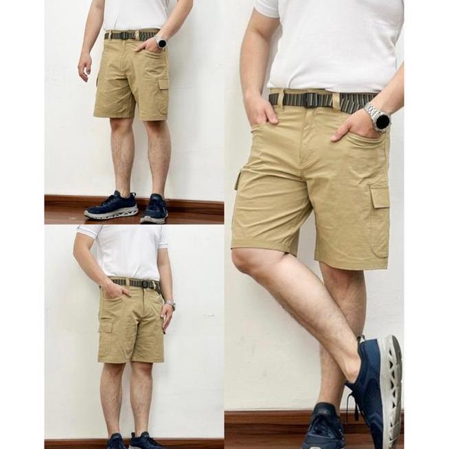 Ov003 Men Quick Dry Men Quick Dry Cargo Ov003 Cream Short Pants 100
