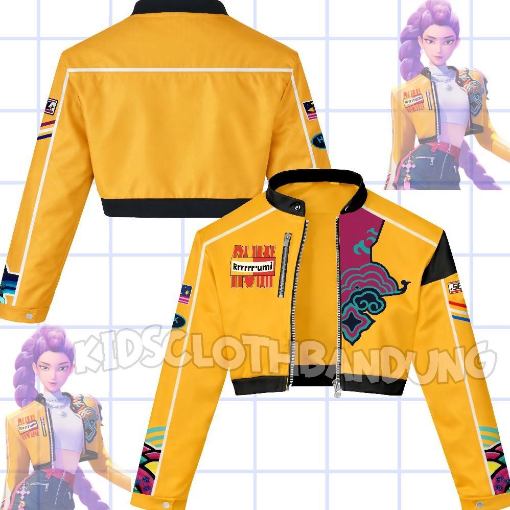 FREE ONGKIR JAKET ANAK ANAK CROP TOP RUMI HUNTRIX KPOP DEMON HUNTERS / JAKET ANAK ANAK CROP TOP LAKI
