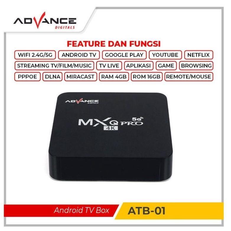 NEW Advance ATB01 Android TV Box Mxq Pro 4K Support Wifi 2+16Gb TV BOX Android ATB-01 Digital Online