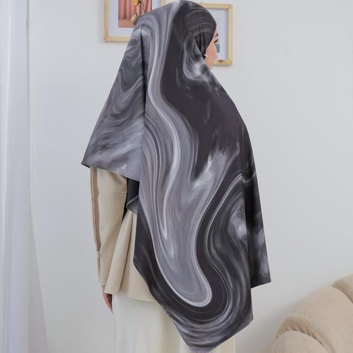 Rarekynd -Hijab printed Pashmina Watercolor - Premium jersey Bolak Balik 2 Looks Berbeda NS