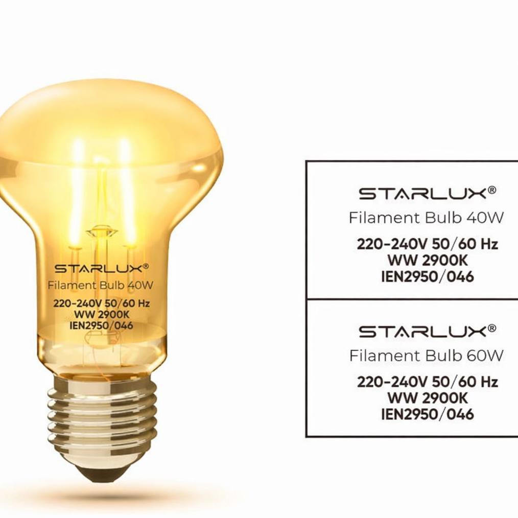 promo terbaru lampu penghangat ayam starlux nr63 40w / 60w | lampu pijar kandang warm white