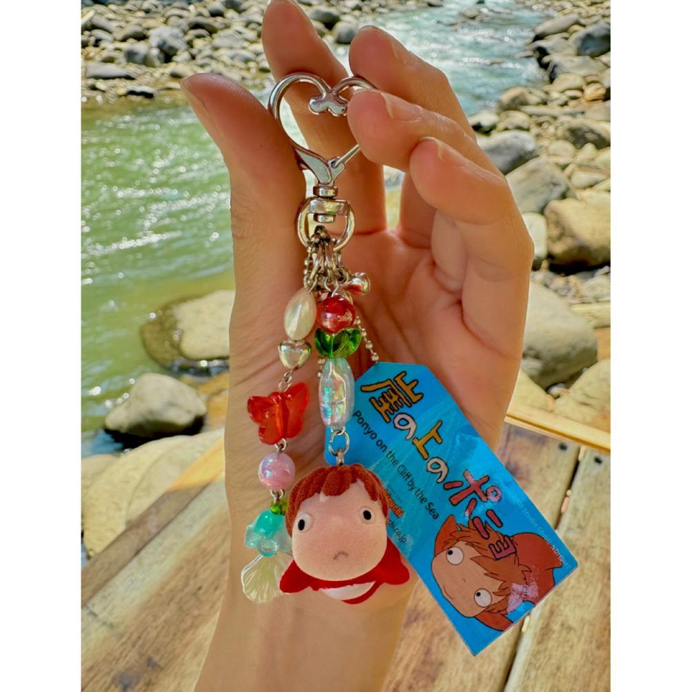 Ghibli Studio keychain with Tag | Mofusand Keychain With Emboss Tag
