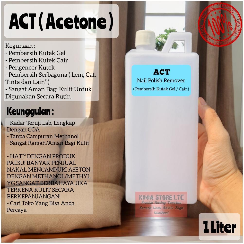ACETONE 1LITER / ASETON 1LITER/ PEMBERSIH Cat Kuku / Kutek ( Nail Polish Remover )