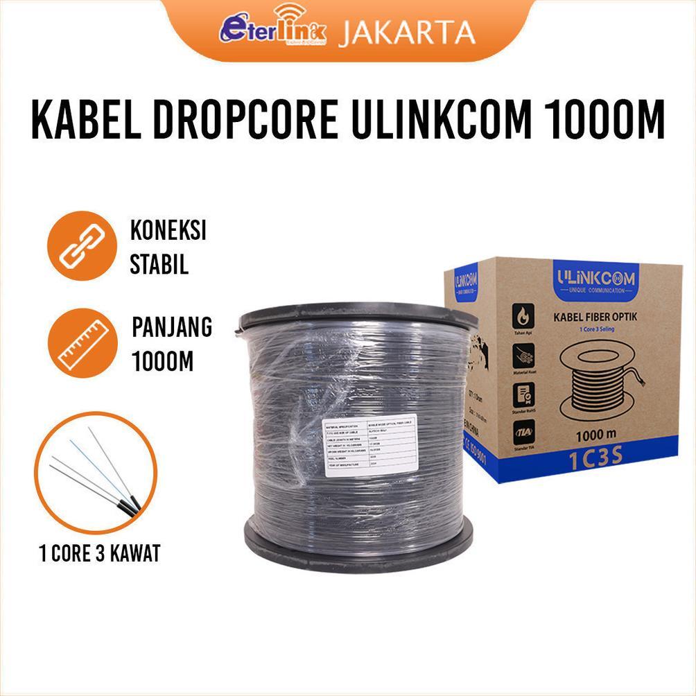 [ ] Kabel Fiber Dropcore 1 Core 1000 Meter Kabel Fiber Optik 1000m FTTH terlaris