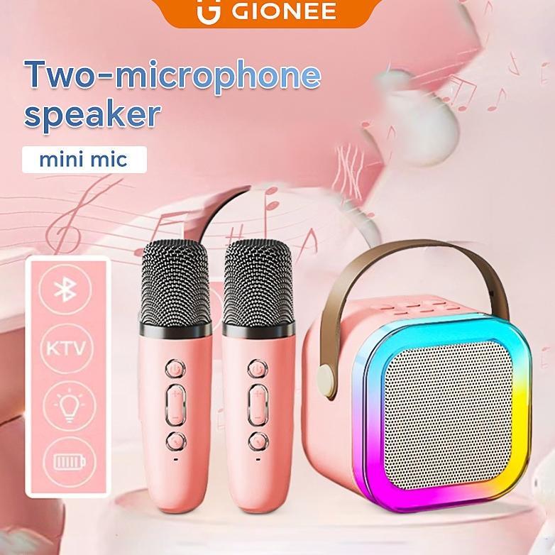2026 model baru Wireless Mini Bluetooth Speaker K12 Karaoke Speaker 2Mic 1 Set  Mesin suara karaoke 
