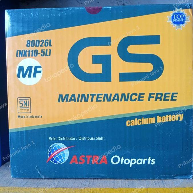 NEW Aki MF Kering GS 80D26L/NX110-5L ORIGINAL ASTRA Innova Fortuner Pajero