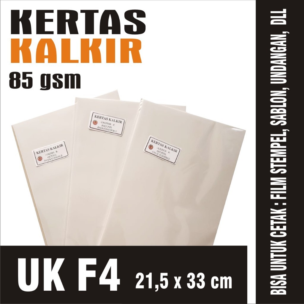 Kalkir Folio / F4 / Kertas Kalkir 80/85Gr Ukuran F4 / Tracing Paper