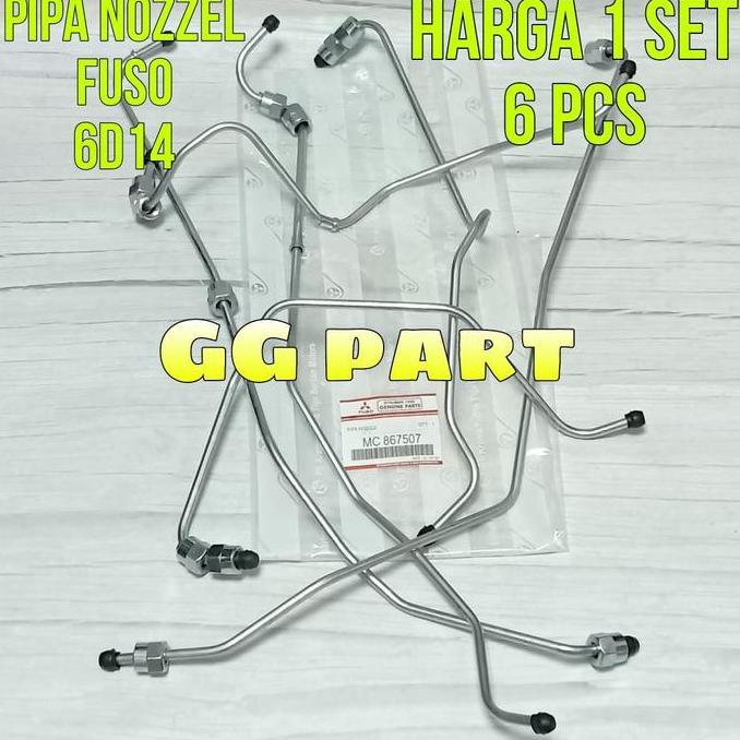 PIPA NOZZEL NOSEL NOZZEL MITSUBISHI FUSO 6D14 1SET 6 PCS READY STOCK