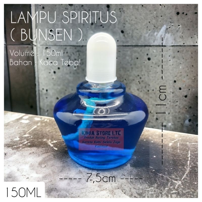 Lampu Spirtus 150Ml / Bunsen Spirtus 150Ml / Bunsen 150Ml / Botol Kaca Spirtus