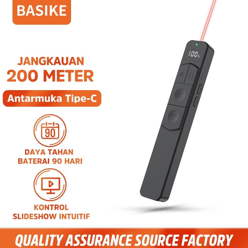(HOT)BASIKE Pointer Presentasi Wireless LCD Kontrol Volume Serbaguna PPT Presenter Page Turning Pen 