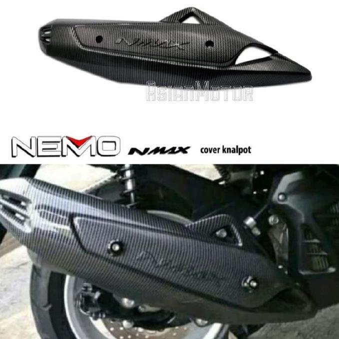 COVER KNALPOT CARBON YAMAHA NMAX OLD NEMO/COVER PELINDUNG KNALPOT NMAX OLD NEMO READY STOCK