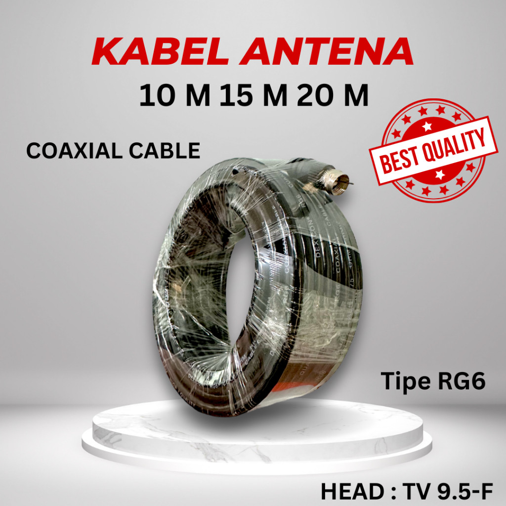 Kabel Antena 10 Meter 15 Meter 20 Meter Rg6 Antena Tv Coaxial Cable/Kabel Colokan Antena Kabel Anten