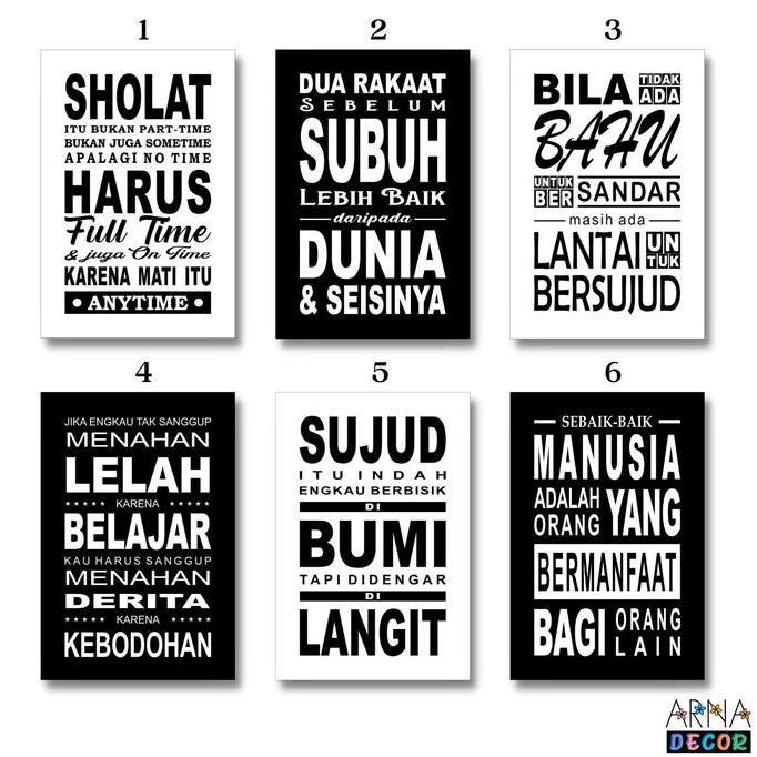 HIASAN DINDING QUOTES ISLAM / Dekorasi Dinding Islami / Walldecor