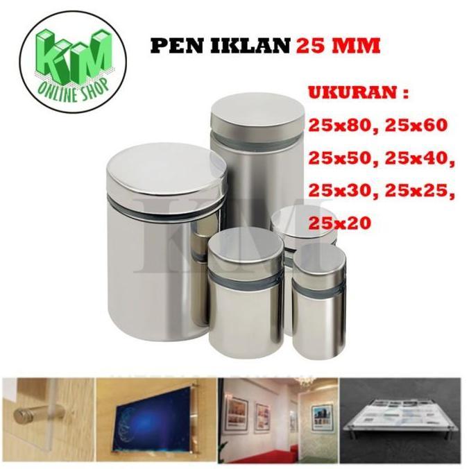 Pen Iklan 25MM Sign Board Stainless Steel