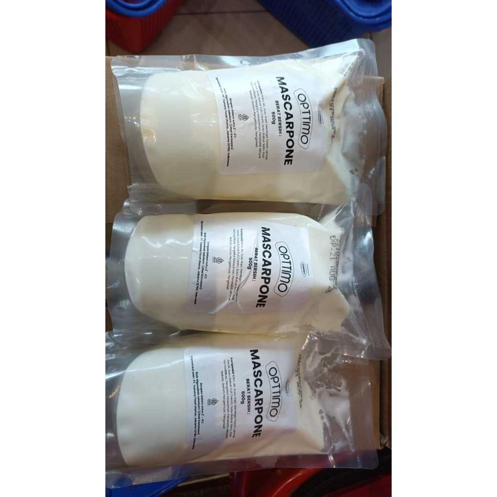 Grosir Opttimo Mascarpone Cheese 500Gr / Optimo Keju Mascarpone Premium Halal