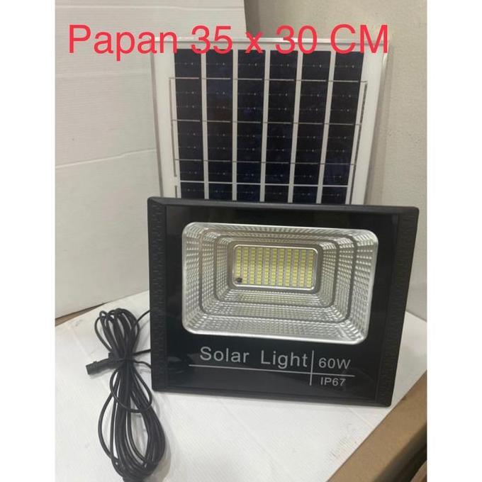 Lampu Sorot Led 60W 60 Watt Solar Panel Tenaga Surya