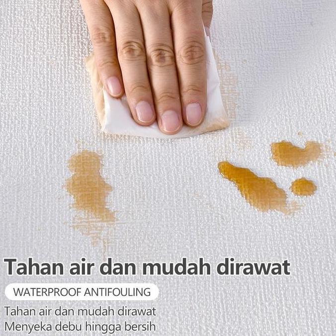 Wallpaper Linen Roll size 280*50cm  Wallpaper Dinding  Dekorasi Kamar Wallpaper Dinding Linen Sticke