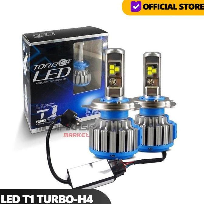 TURBO LED T1 H4 UNIVERSAL ISI 2PC HEADLIGHT TURBO T1