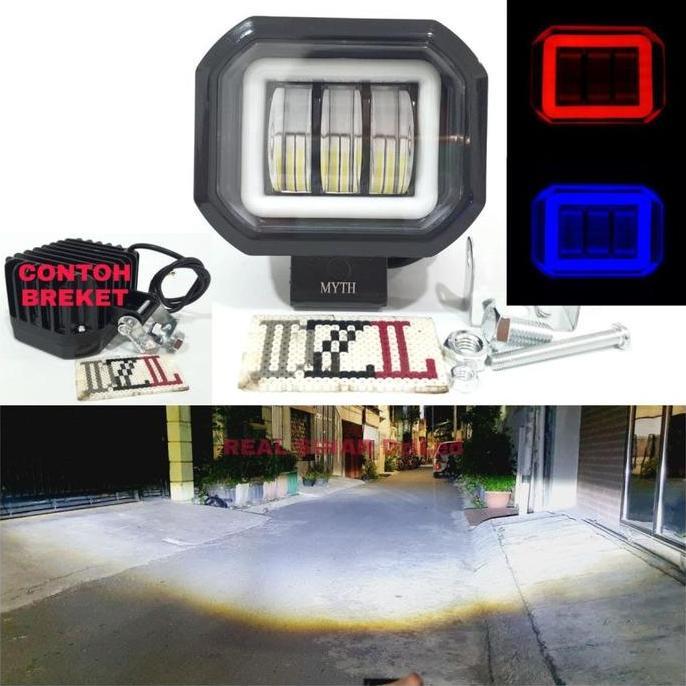 lampu tembak led cwl k30 3 mata 4d angel aye eye 30 watt kotak biru