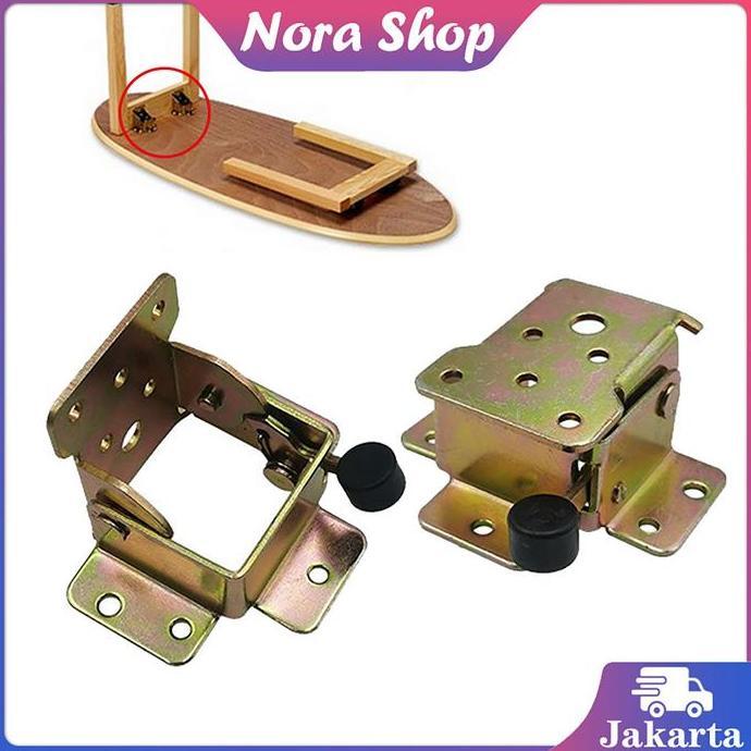 DZAPIRA Engsel Meja Lipat Besi Locking Hinges Lot Siku Meja Lipat Engsel Untuk Meja Lipat Engsel Kak
