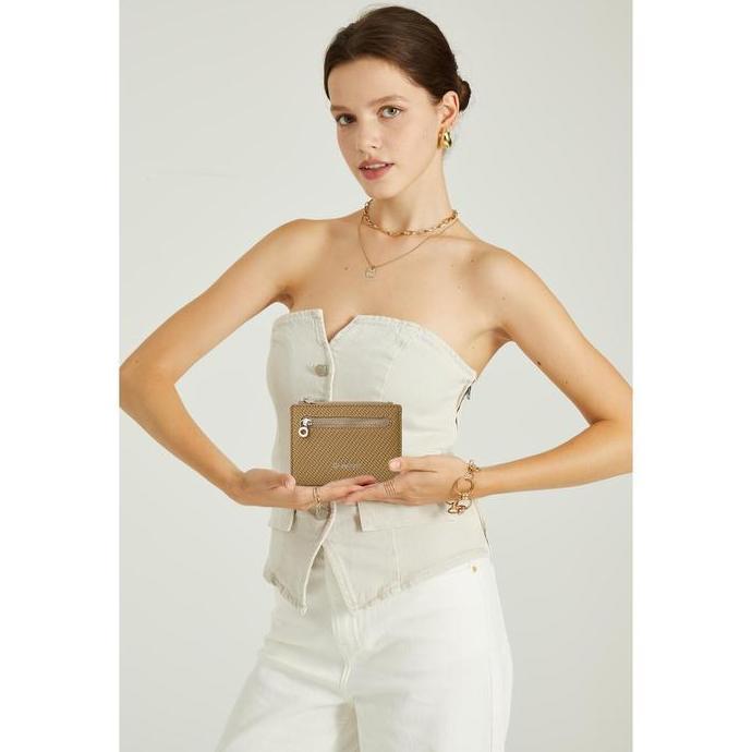 Owinkk21Dompet Kartu Wanita Banyak Tempat Kecil Lipat Dua Sederhana Multifungsi Premium